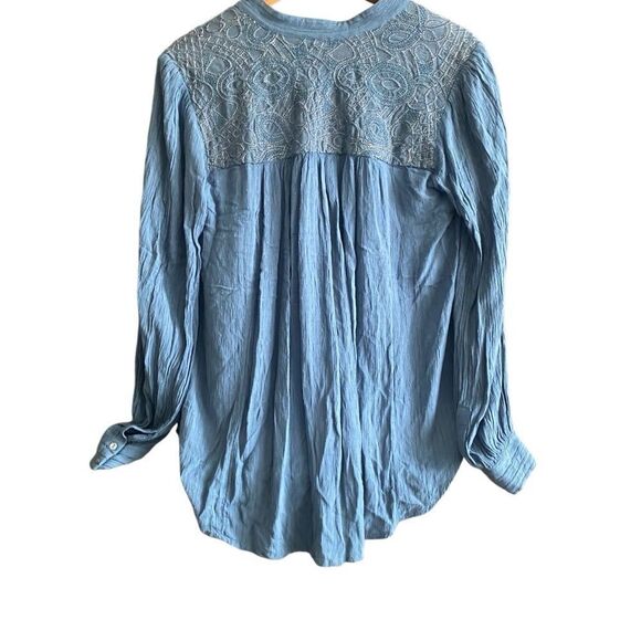 Free People Canyon Rose Button Down Embroidered Tunic. Size Small. - Picture 4 of 9